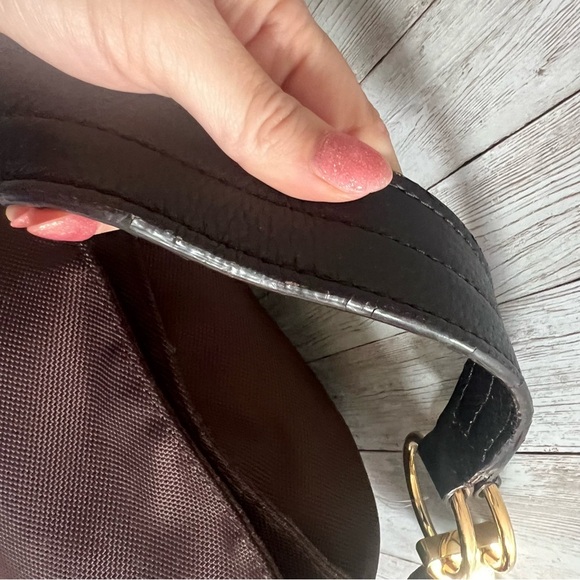 Jean Pierre Klifa Brown Nylon Bucket Shoulder Bag NWOT - Picture 3 of 6